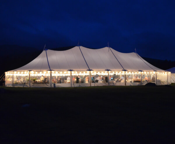 Tent Lighting, Coastal Maine Canopies
